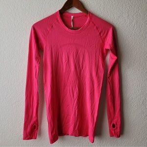 lululemon swiftly tech long sleeve flamenco red
